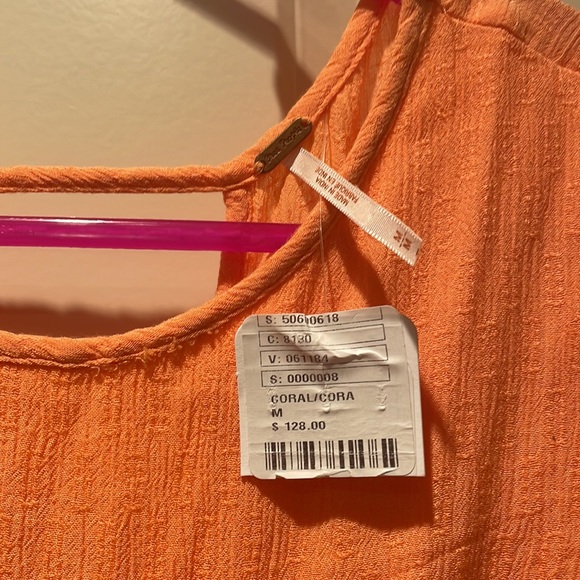NWT Free People Weekend Brunch Dress in Coral, Size Medium - Picture 6 of 6